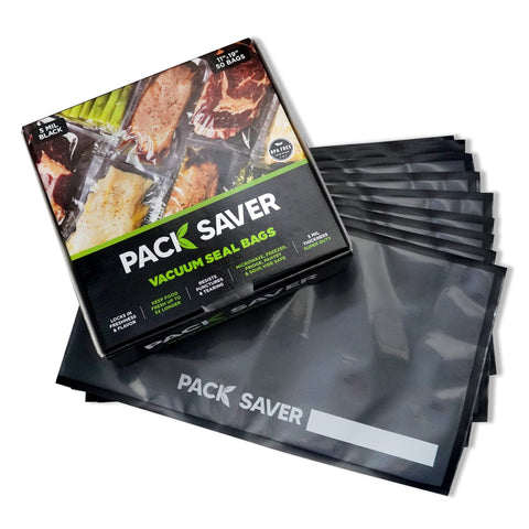 Heavy Duty Commercial Grade Vacuum Sealer Bags in Black 11x19 Size