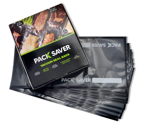 Heavy Duty Commercial Grade Vacuum Sealer Bags in Black 11x24 Size