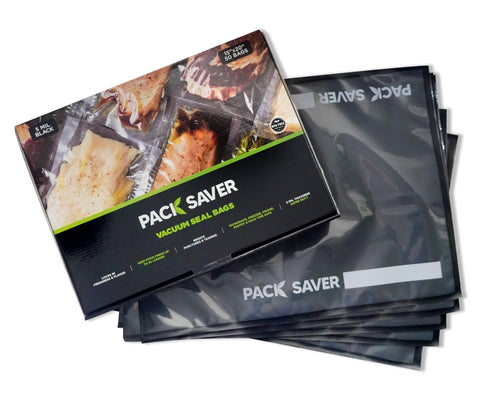 Heavy Duty Commercial Grade Vacuum Sealer Bags in Black 15x20 Size