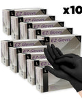 1000 black nitrile gloves 5.5 mil thick super heavy duty for nail salon hair used for food prep and examination pack saver ez gloves