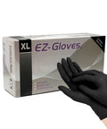 100 black nitrile gloves 5.5 mil thick super heavy duty for nail salon hair used for food prep and examination pack saver ez gloves