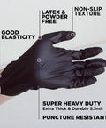 pack saver ez gloves in black powder free and latex free nitrile gloves disposable gloves for food prep single use nitrile gloves ambidextrous nitrile gloves pack saver 