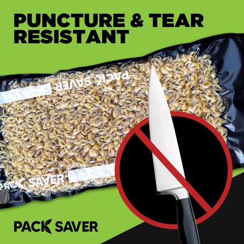 super duty commercial grade vacuum sealer bags by pack saver food saver that is puncture and tear resistant