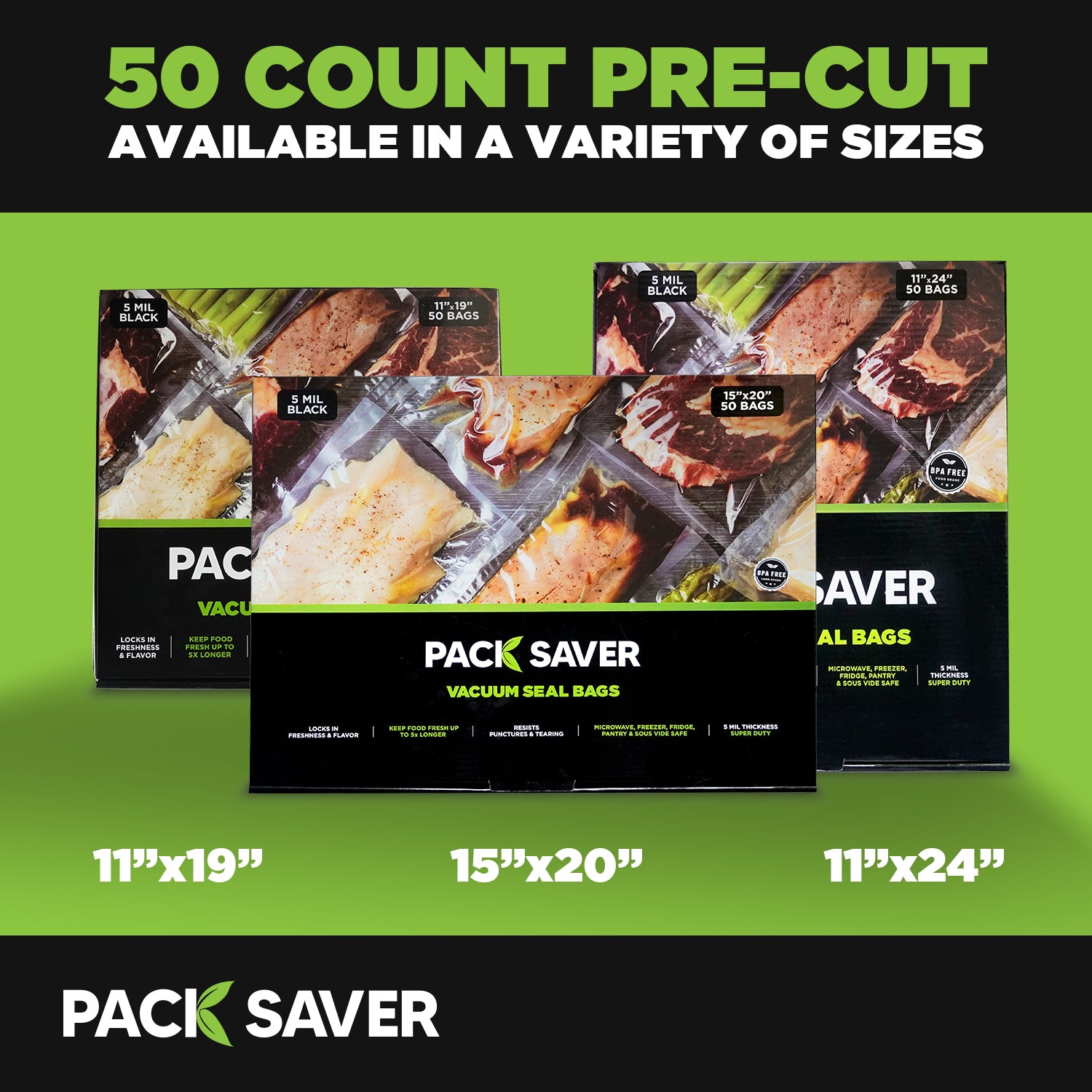 Pack Saver Vacuum Seal Bags