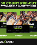 pack saver food vacuum seal bags with 50 count pre-cut in 11 x 19, 15 x 20, 11x24, 11x19, 15x20 sizes